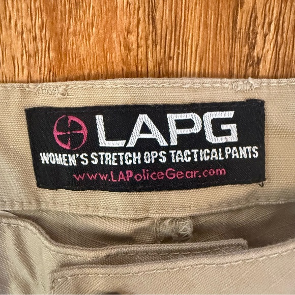 LAPG Women’s Khaki Cargo Tactical Pants Pockets Size 4 - Picture 2 of 10